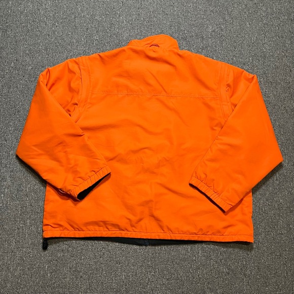 NFL Chicago Bears Reversible Jacket XL Orange Navy Fleece Windbreaker Full Zip - Picture 2 of 16